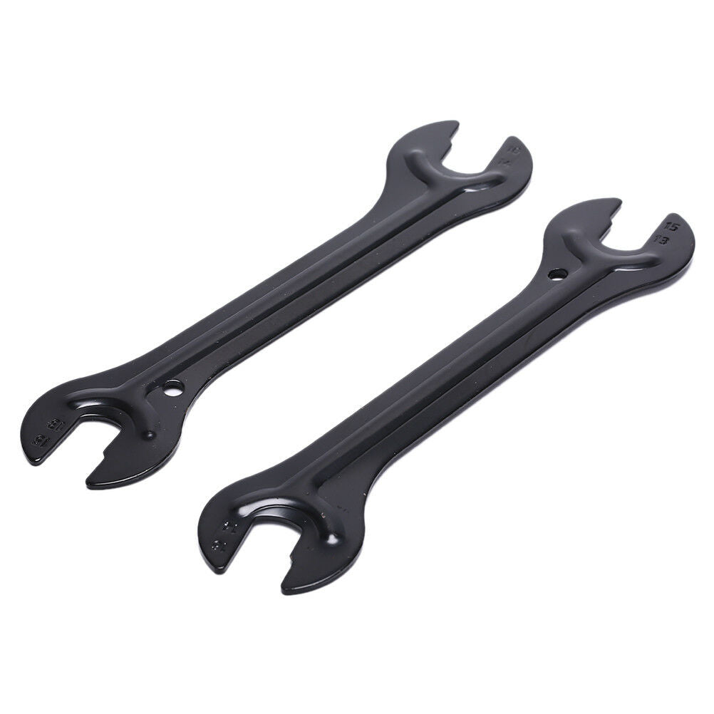 2 Pcs 13/14mm and 15/16mm Size Bike Head Open End Axle Hub Cone Wrench SpanDEAU