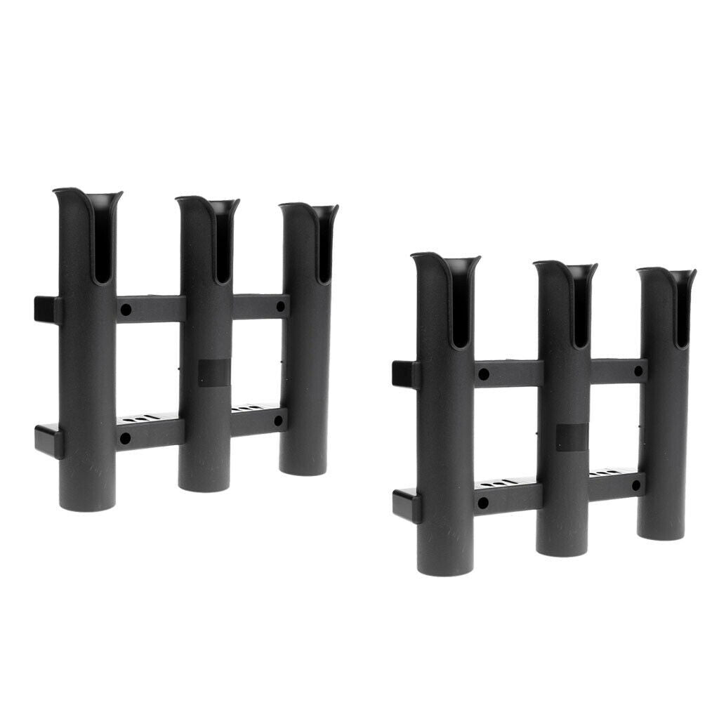 2 Pieces Fishing Rod Holder 3 Tube Holder for Boat Fishing Tool