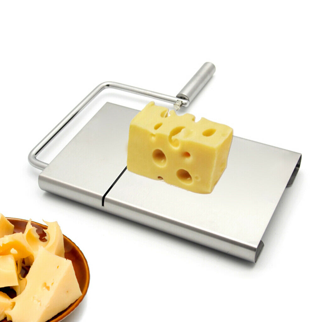 Cheese Wire Slicer Stainless Steel Metal Board with Cutting Handle 21x12x1cm