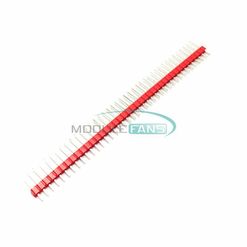 10PCS Red 40Pin 1x40P Male Breakable Pin Header Connector Strip 2.54mm M