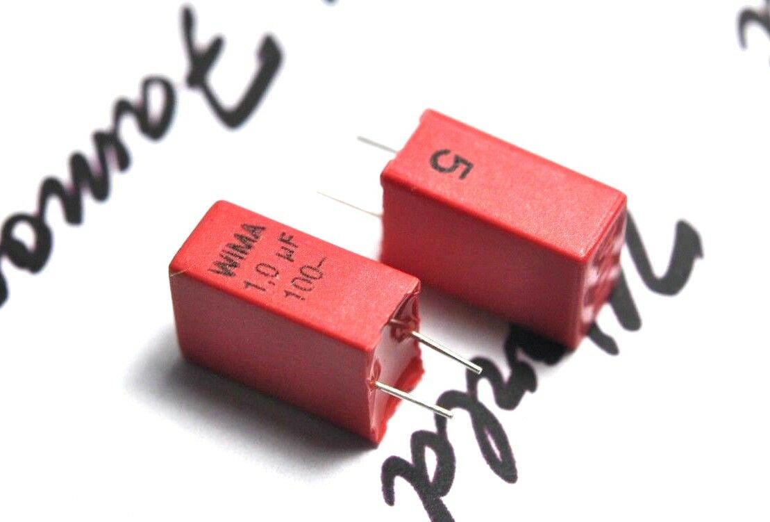 2pcs - WIMA MKP2 1uF (1uF) 100V 5% 5mm Capacitor MKP2D041001N00JSSD