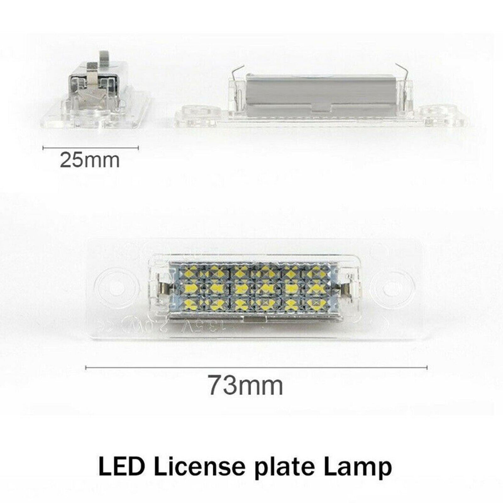 Pair LED Rear License Number Plate Light VW Touran Golf Passat Jetta Caddy T5