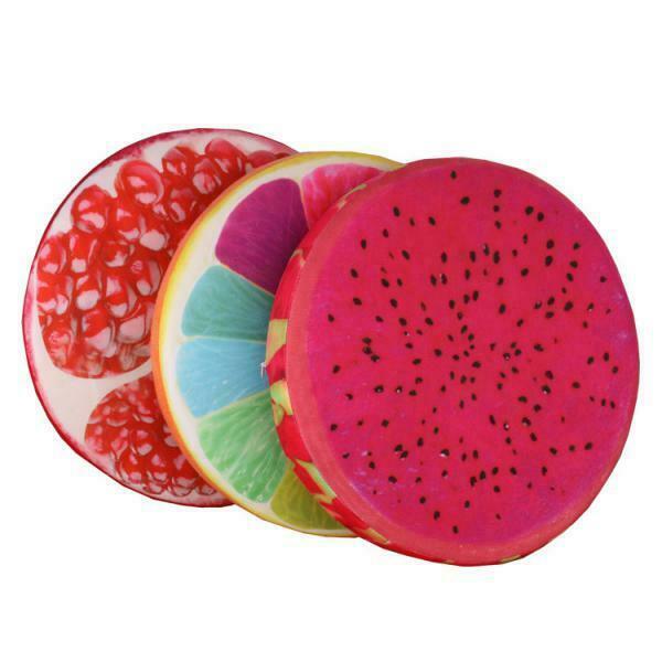 2 PCS Fruit Plush Throw Pillows, Fruit Stuffed Cushion/ Foam Pillow, Sofa Pillow