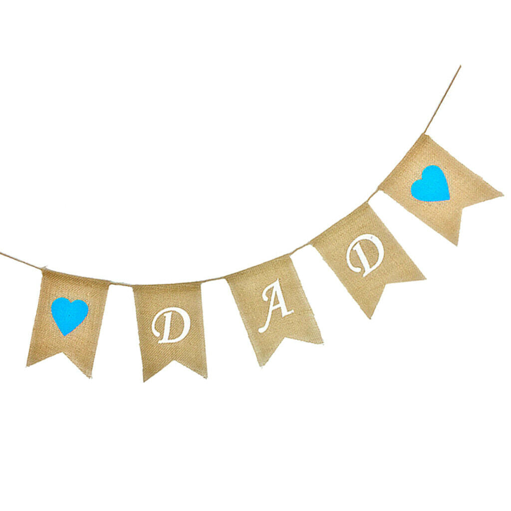 Father's Day Birthday Party Decor Happy Father Day Bunting Banner