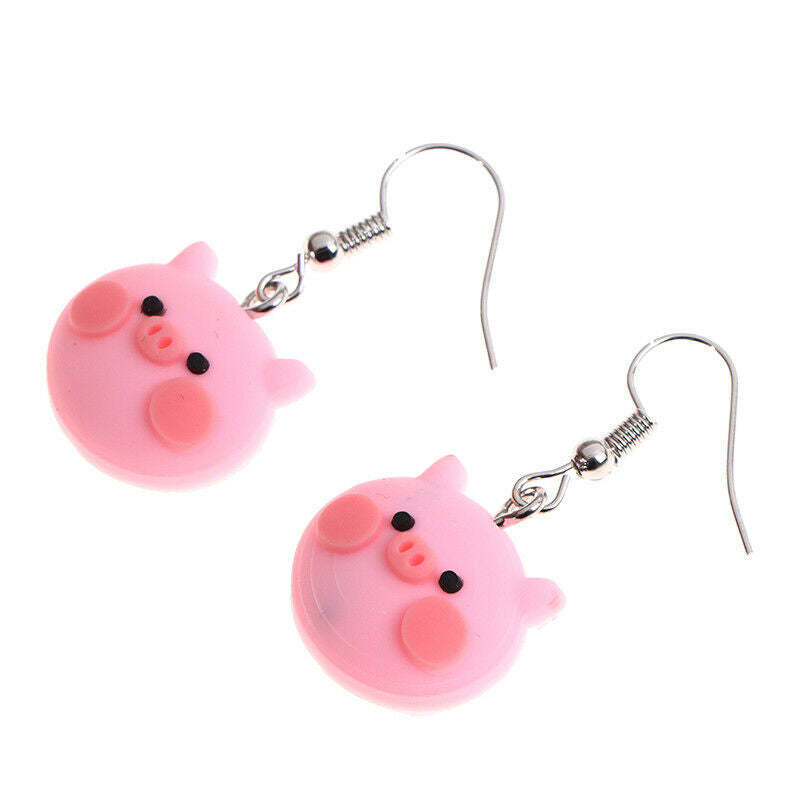 2Pcs/set New Fashion Pink Tender Pig Earrings Creative Simple And Cute Ea.l8