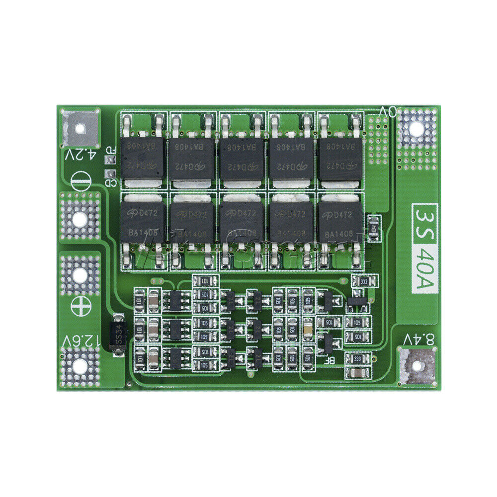 40A 12.6V 3S 18650 Li-ion Lithium Battery Charger Protection Board Enhanced Cell