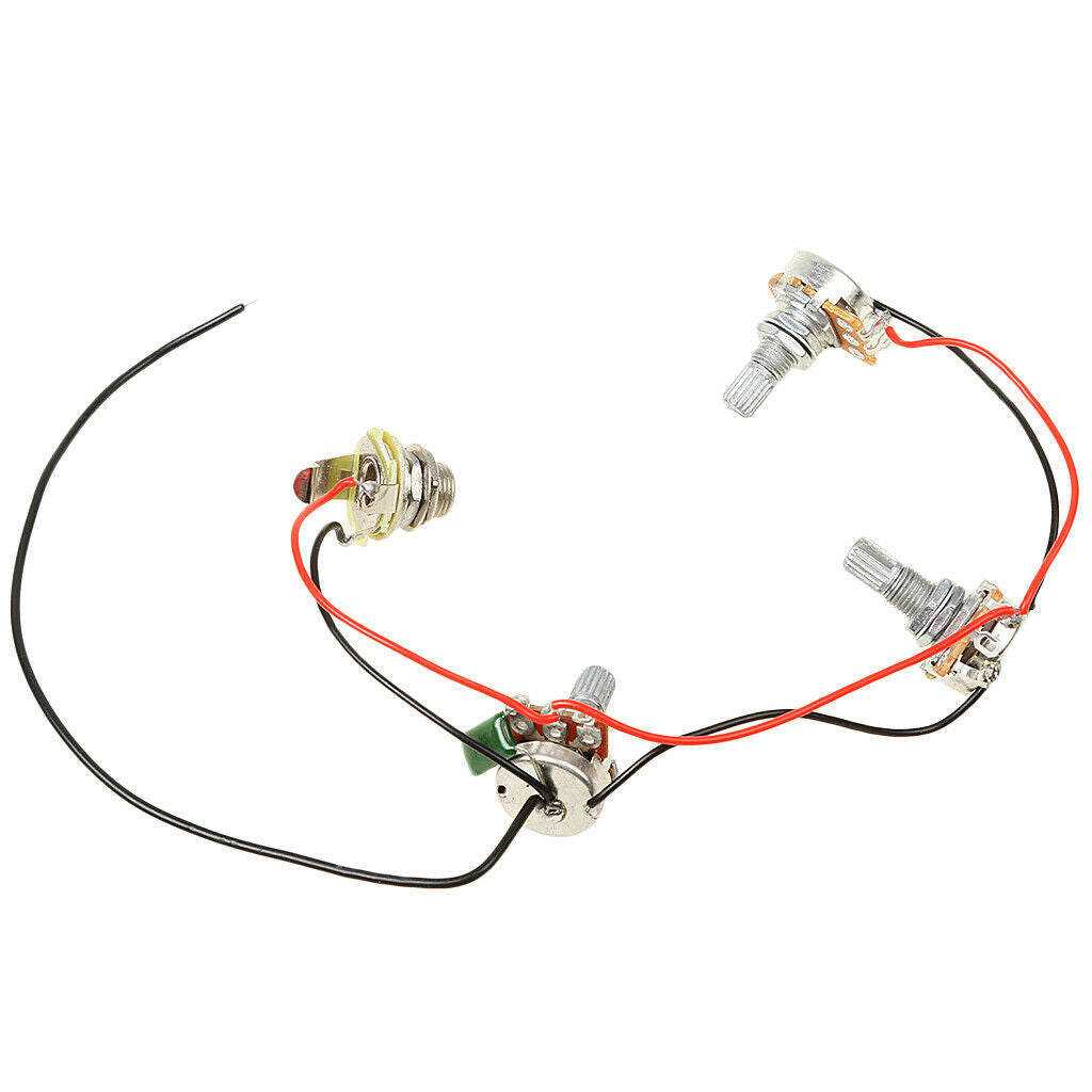 Set of Wiring Harness 2 Volume 1 Tone 500K for Jazz Bass Guitar Accessories