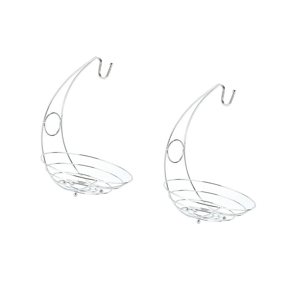 2pcs Banana Hook Hanger Tree Fruits Bowl Basket Stand