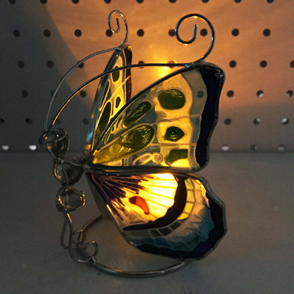 Butterfly Metal Lantern Candlestick Holder Garden Night Tea Light Decor