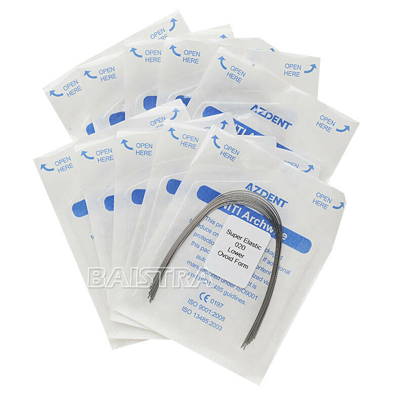 100X AZDENT Dental Orthodontic Super Elastic Niti ROUND Arch Wires All Sizes