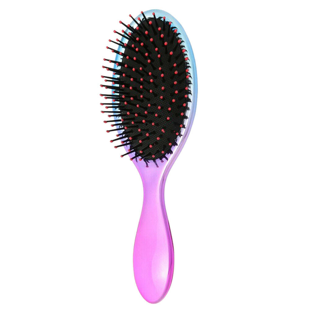 Antistatic Detangling Hairbrush Gradient Color for Adding Hair Shine Blue