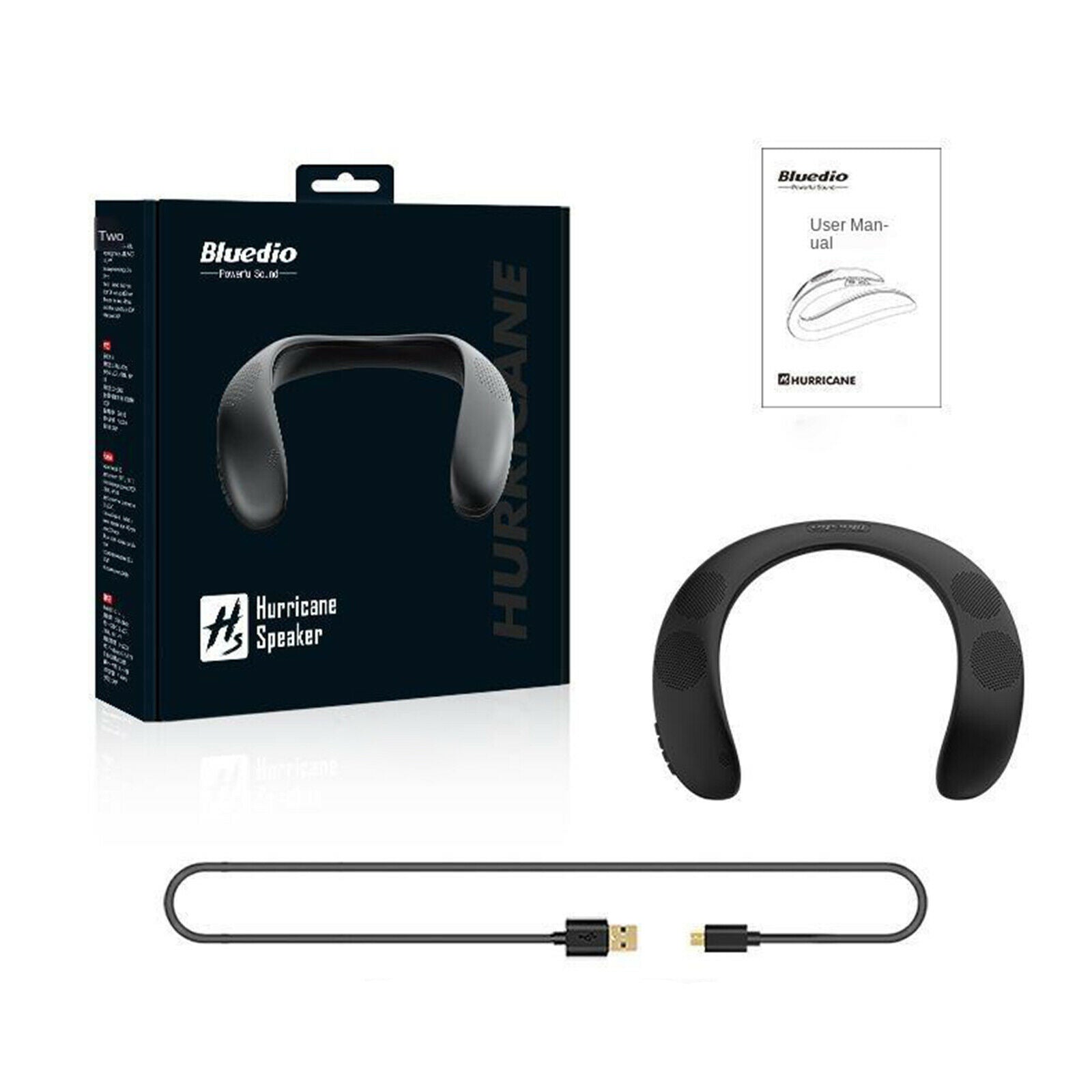 Compact Wearable Lightweight Bluetooth Speaker Bass Hands-Free Built-in Mic