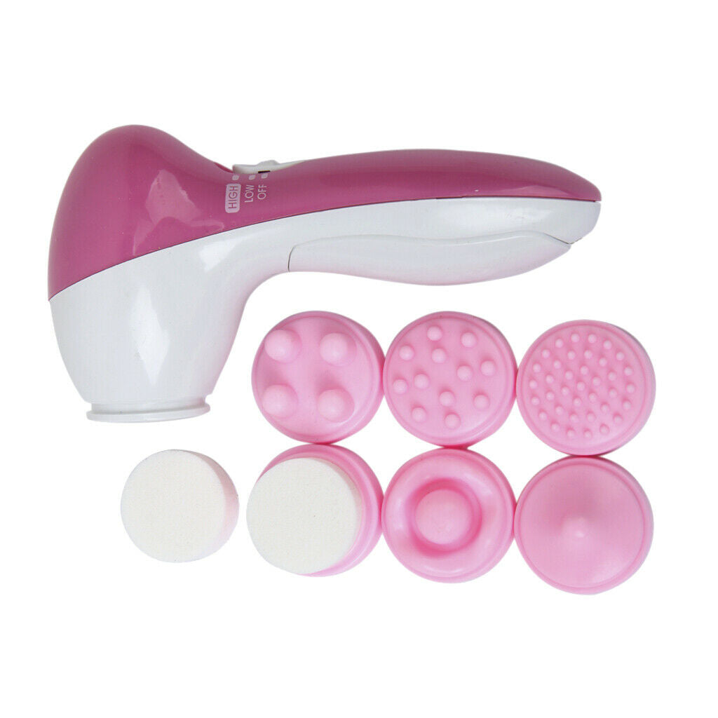 6-in-1 Face Pore Dirt Remover Exfoliating Brush Facial Skin Beauty Massager
