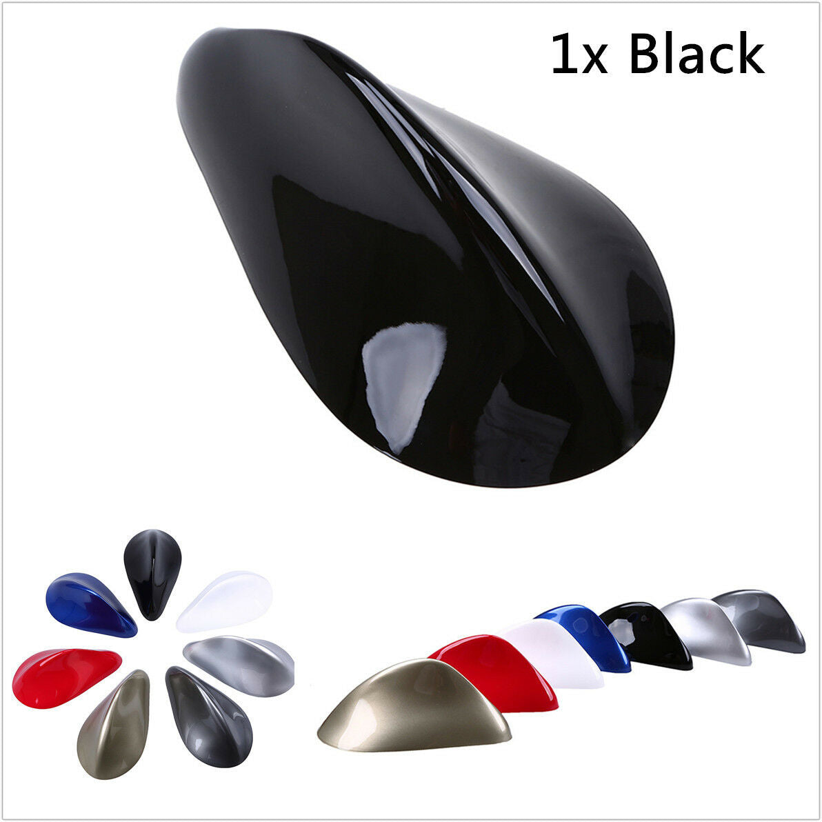 Universal Black Shark Fin Style Car Roof FM AM Radio Antenna Decoration Aerials