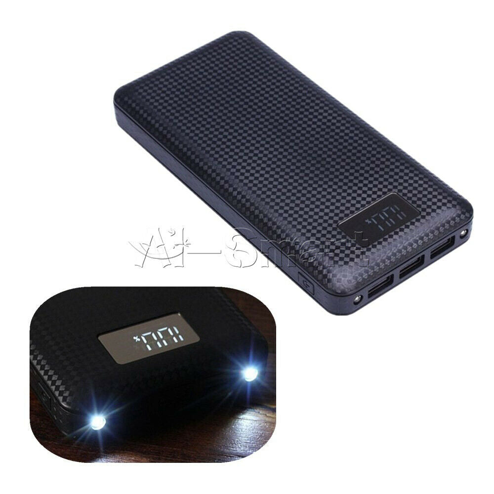 5V2.1A 3USB Mobile Power Bank Case LED 7S 7X 7 18650 Battery Charger Box