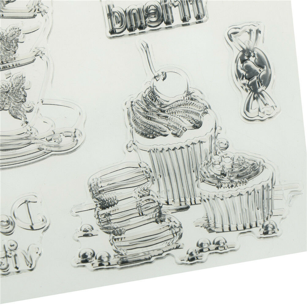 teacup clear rubber stamps seal scrapbooking album card decor diary diy craft Rf