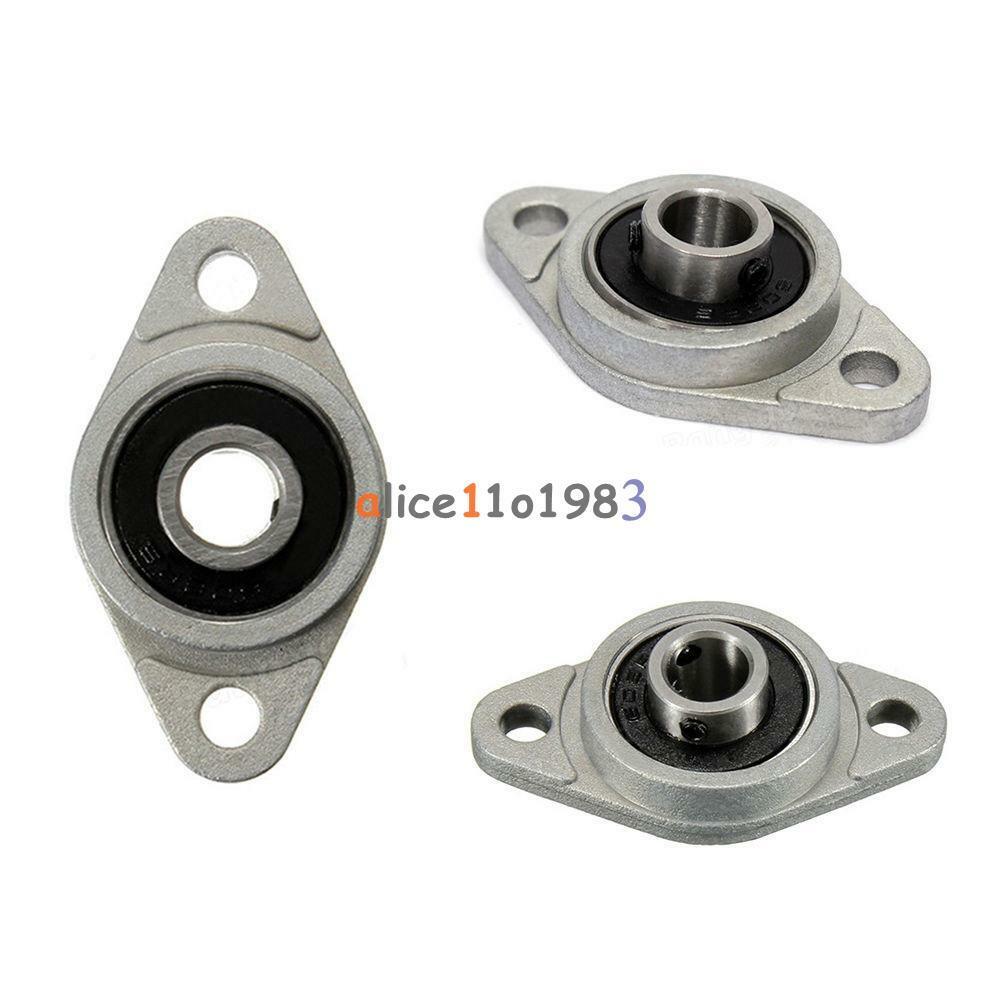 1 Pair 8mm Bore Diameter KFL08 Pillow Block Bearing Flange Rhombic Bearings New