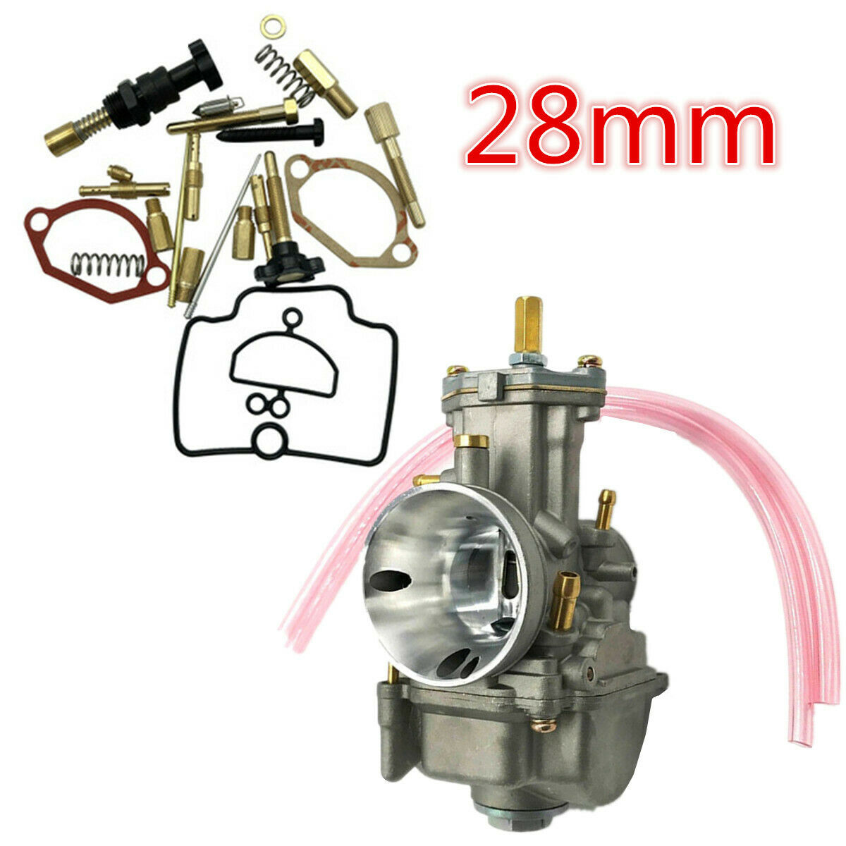 28mm Super Performance Power Jet Carburetor + Repair Kit for 4 Stoke 50cc-800CC