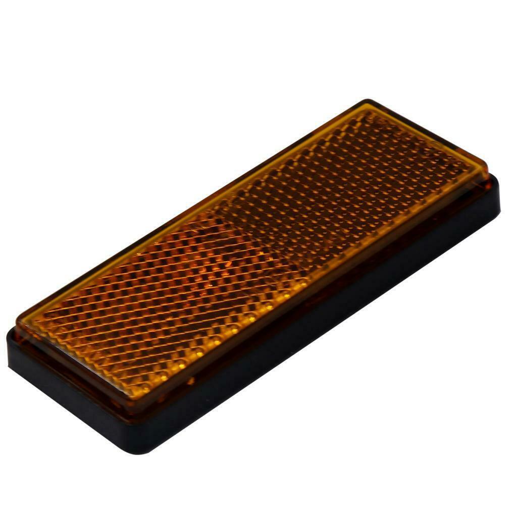 Orange 3.5x8.8cm Oblong Rear Reflector Pack of 10 Trailer Fence /Gate Post