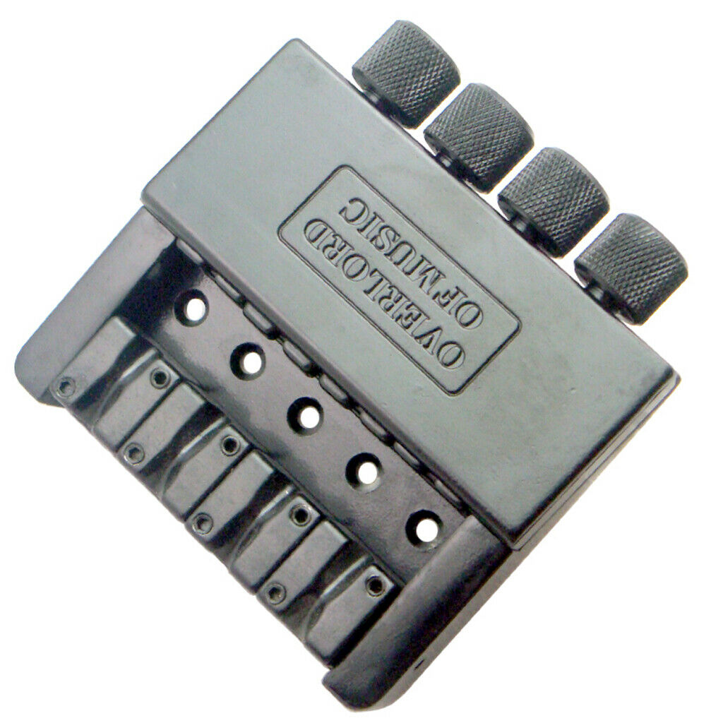 4 String Headless Bass Guitar Bridge System w/ Screw Parts Alloy Black