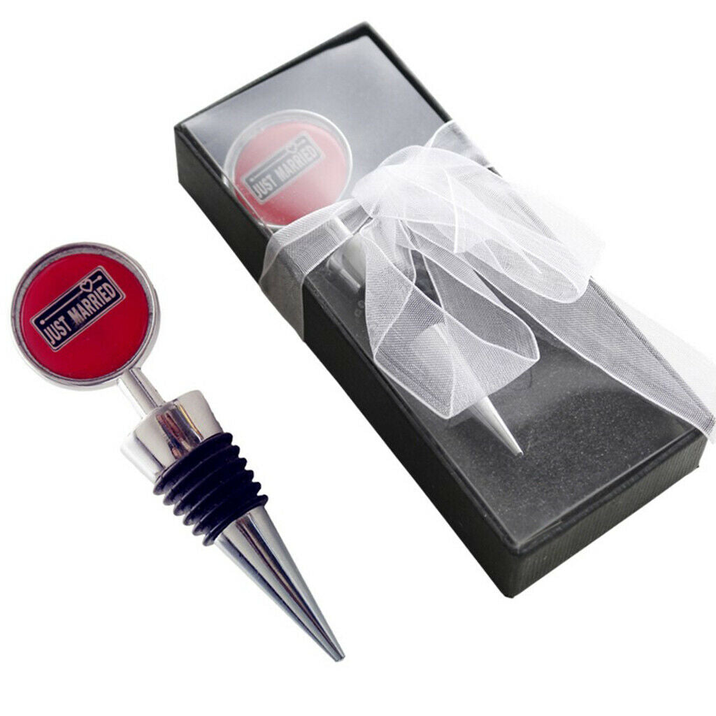 Chic Alloy Wine Bottle Stopper Wedding Birthday Party Valentines Day Gifts