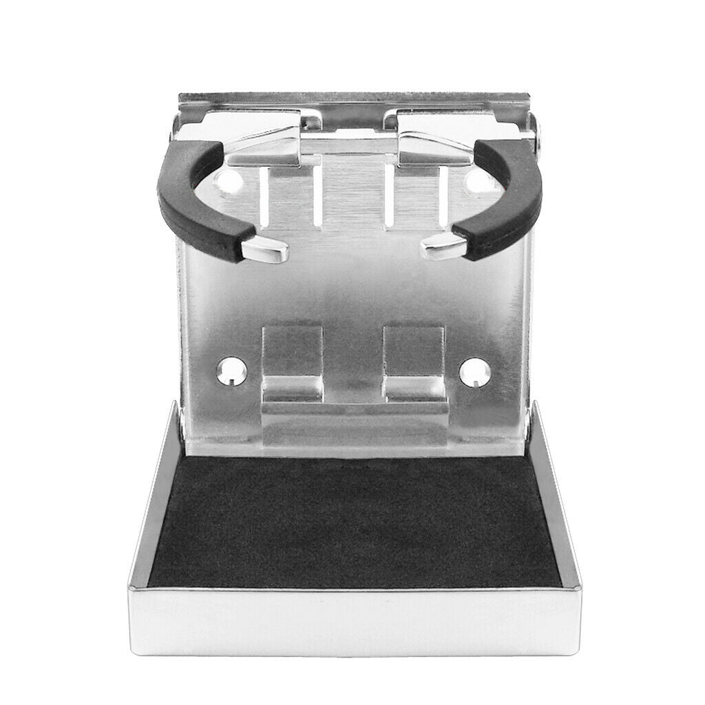 Stainless Steel Folding Cup Drink Holder for Auto Car Marine Boat Truck RV
