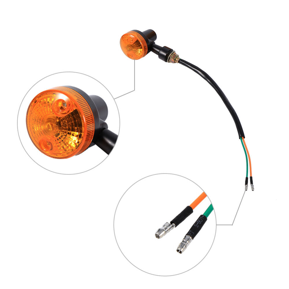 100% Brand New Motorcycle Amber Round Turn Signal Direction Indicator Light Lamp