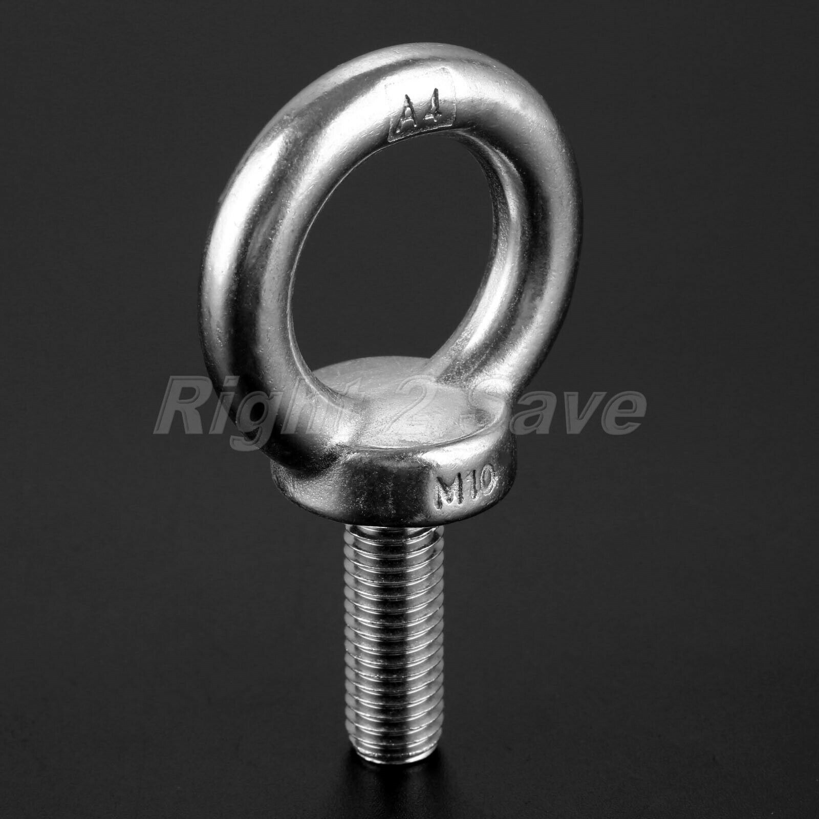 1 Piece 316 Stainless Steel Lightweight Polished Finish Lifting Eye Bolt M10*30