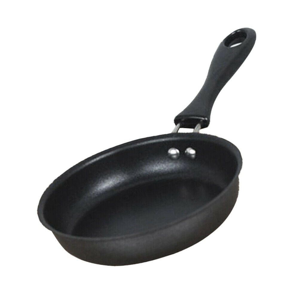 12cm Mini Non-stick Round Frying Egg Pan Iron Coating Kitchen Cookware 3pcs