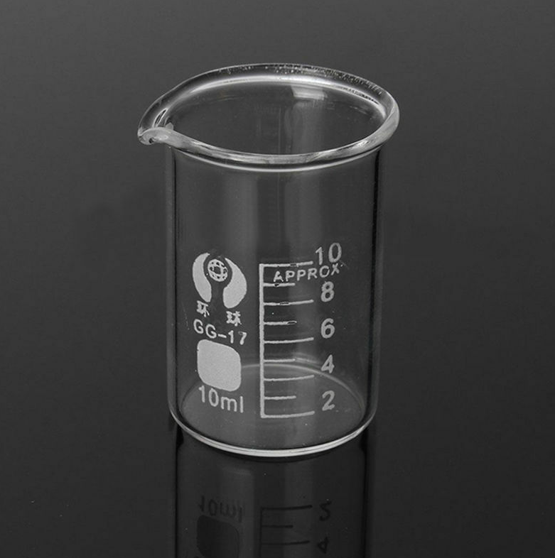 5pcs/set Glass Beaker 5/10/25/50/100ml Laboratory Measuring Cup Glassware For