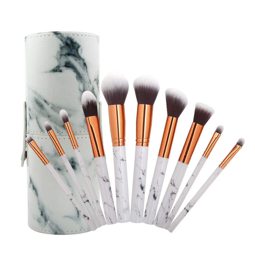 10x Marble Texture Handle Foundation Concealer Makeup Brush Cosmetic Tool