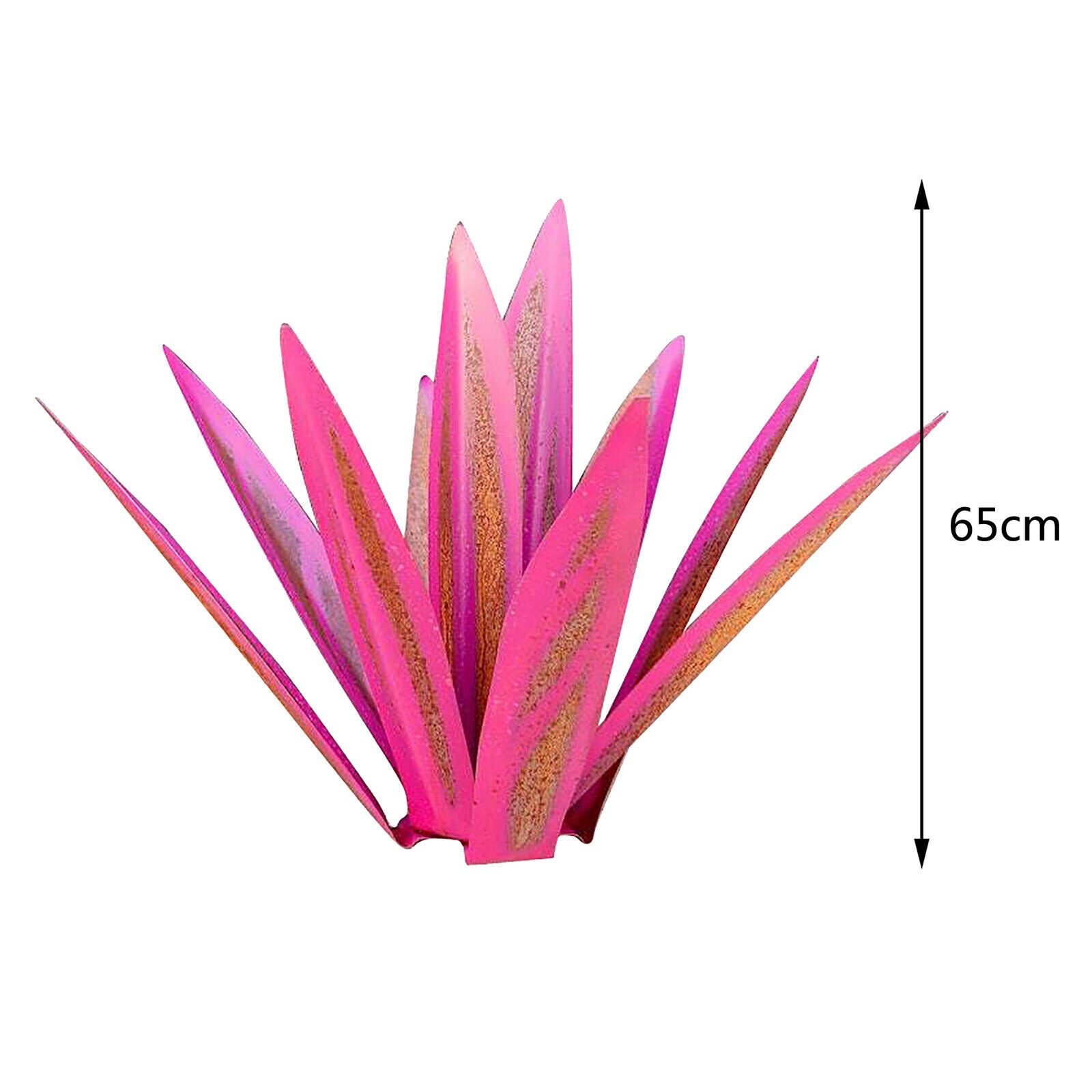 Decorative Agave Plant Hand Painted Garden Art Outdoor Home Decor pink 65cm