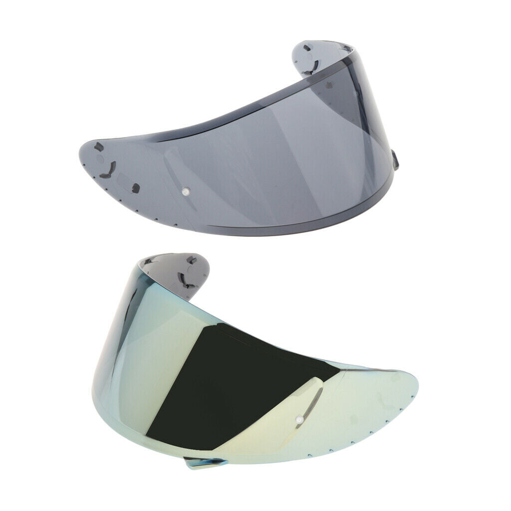2-Pack Motorcycle Helmet HD Visor for X14 Z7 Bike Face Shield Golden Gray