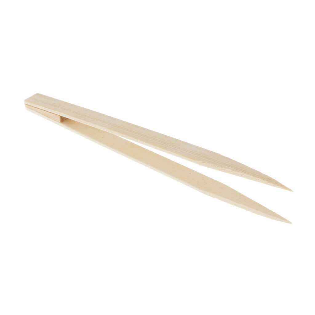 6 inch Natural Wooden Bamboo Tweezers Nipper Beading Pet Feeding Hand Tools