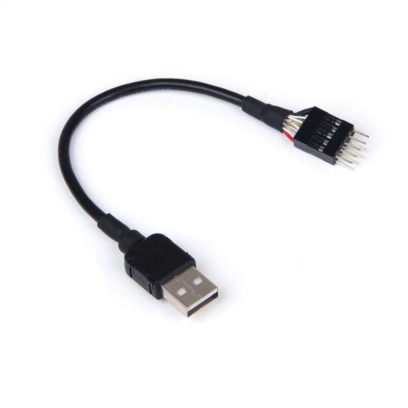 9pin Male to External USB A Male PC Mainboard Internal Data Extension Cable_DD