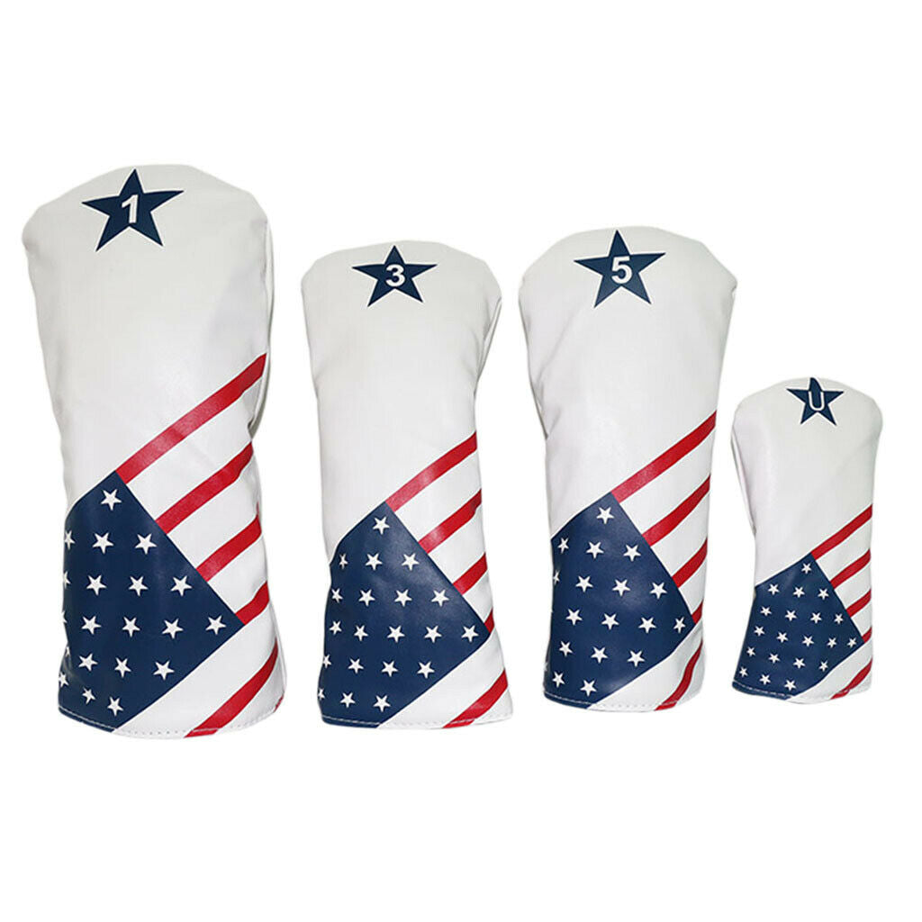 Lots 4 Waterproof Golf Wood Head Cover 400c Headcover Utility Club Protector