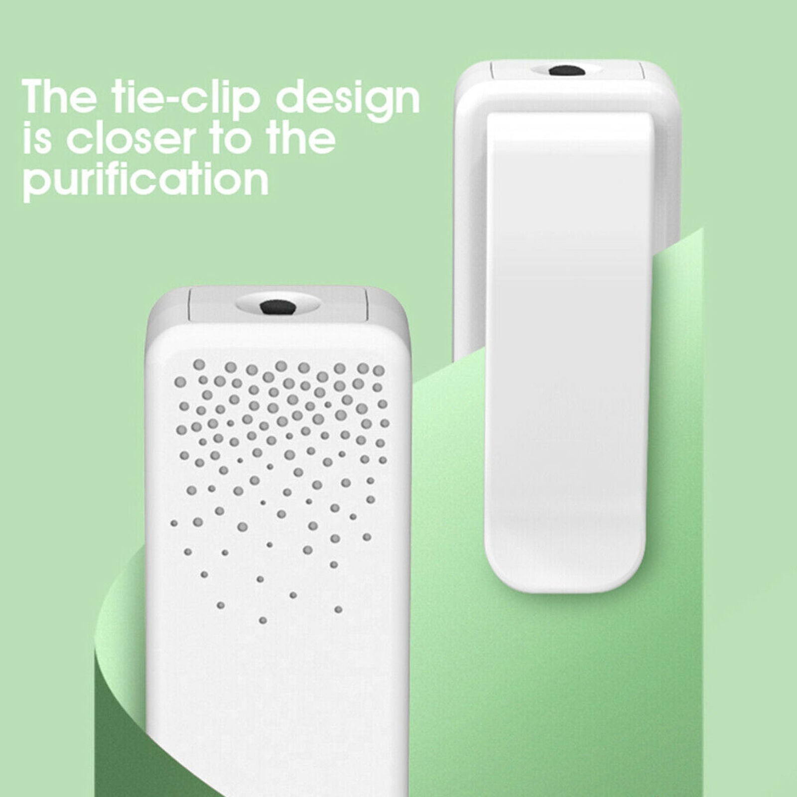 Mini Air Purifier Ionizer Ion Generator Tie Clip Wearable USB Remover