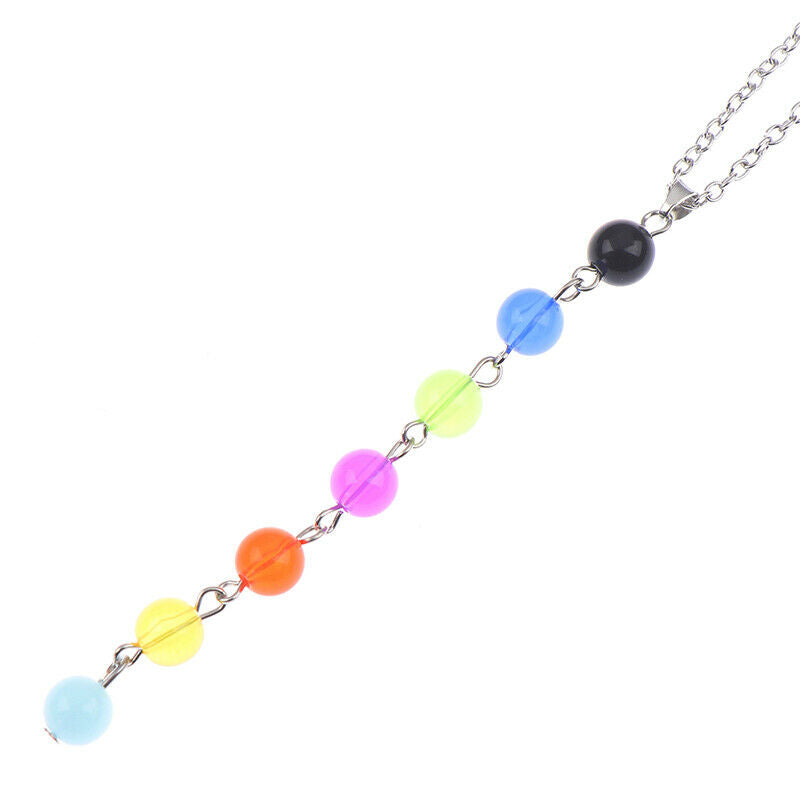 7Chakra Beads Pendant Yoga Reiki Healing Balancing Chain Necklace Jewel.l8