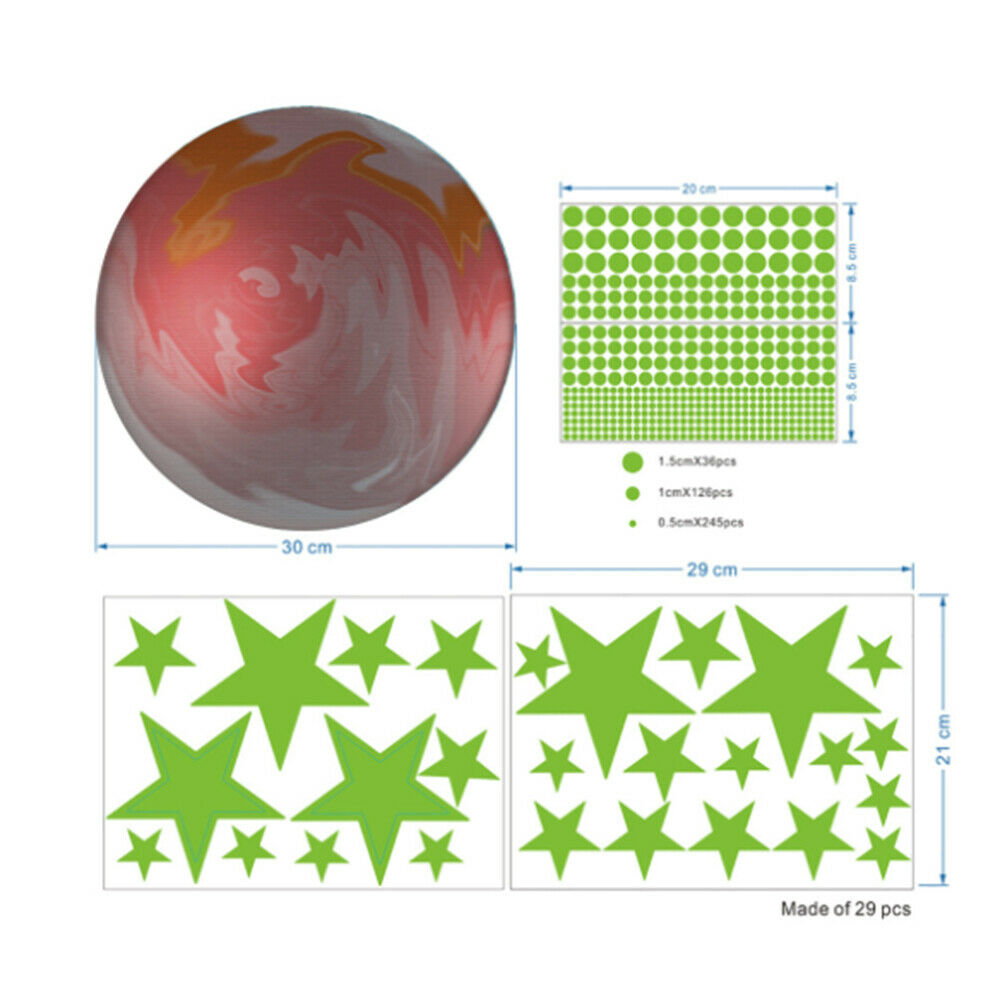 Luminous Stars ball and Stars Wall Stickers for Kids Room Wall Decals Ceiling