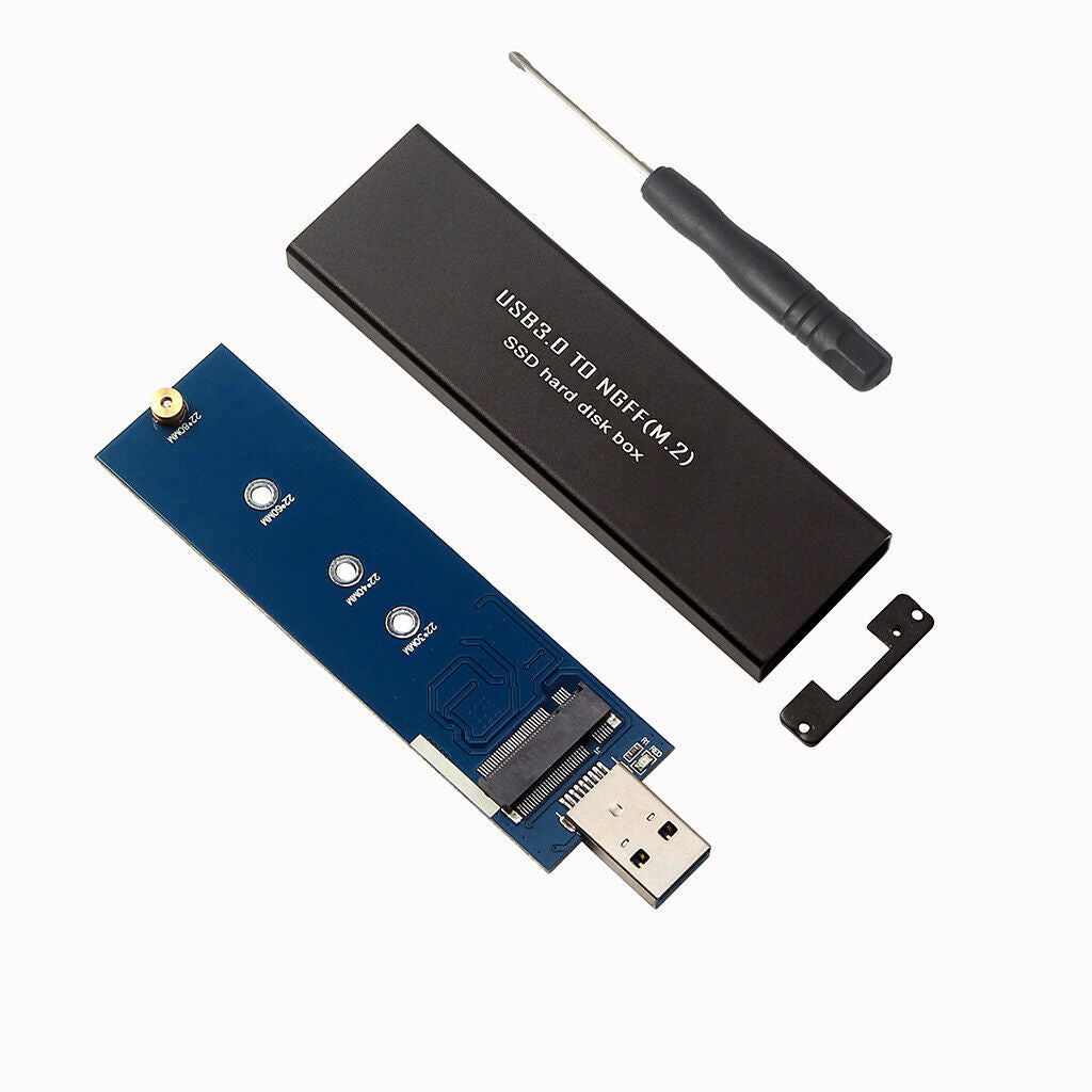 USB3.0 TO M.2 ngff SSD External Enclosure Storage Case Adapter Aluminium