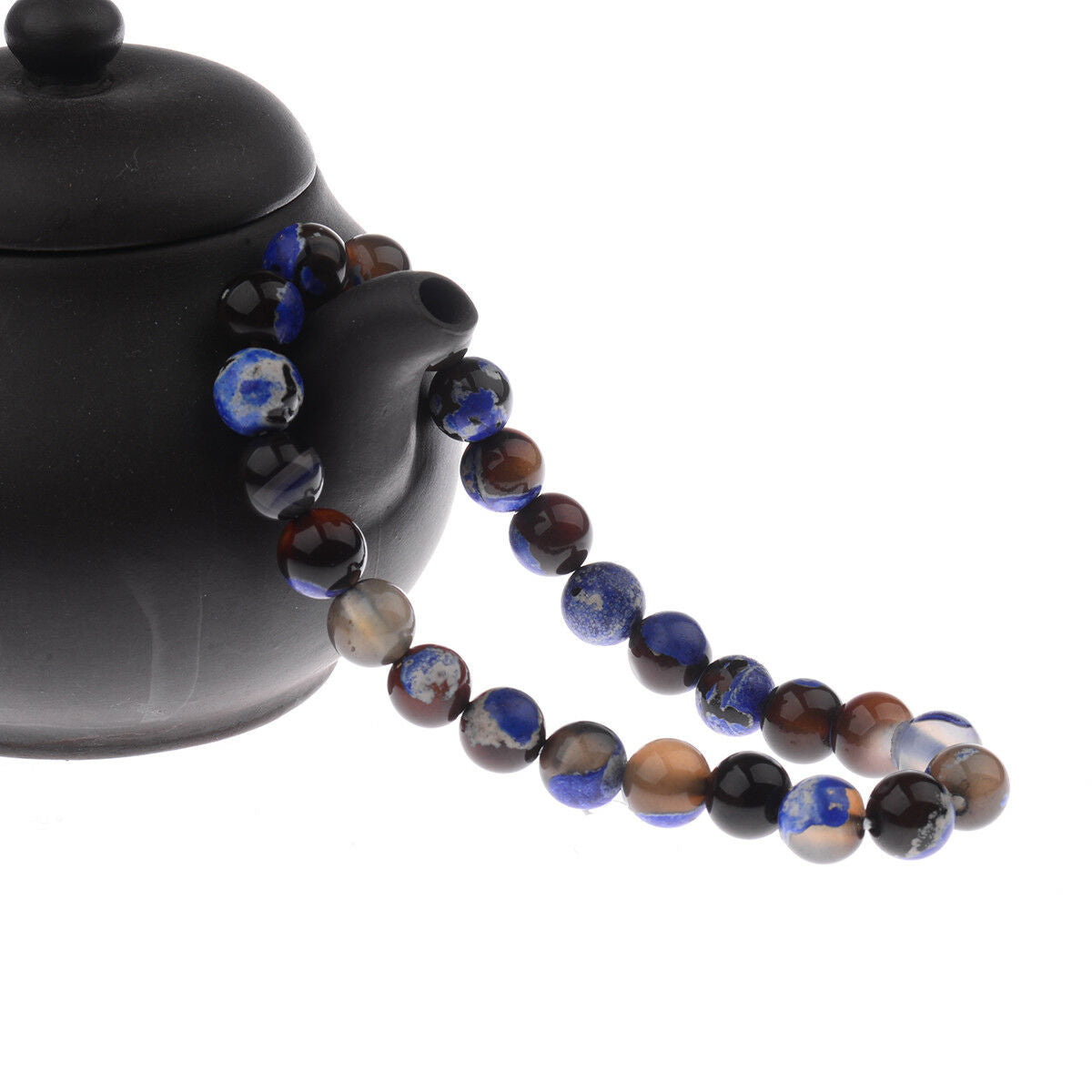 8MM Man Wowan Fashion Mini Blue Beaded Cuff Charm Bangle Natural Stone Bracelets