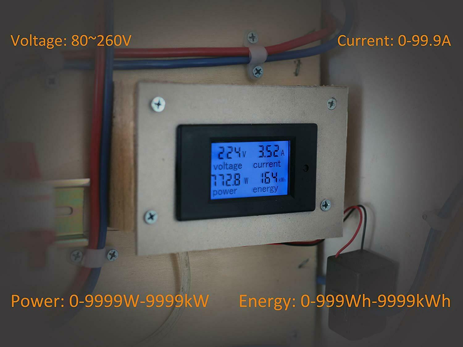 Ac110V~220V 20A High-Power Voltage and Current Power Meter Module Power Monitor