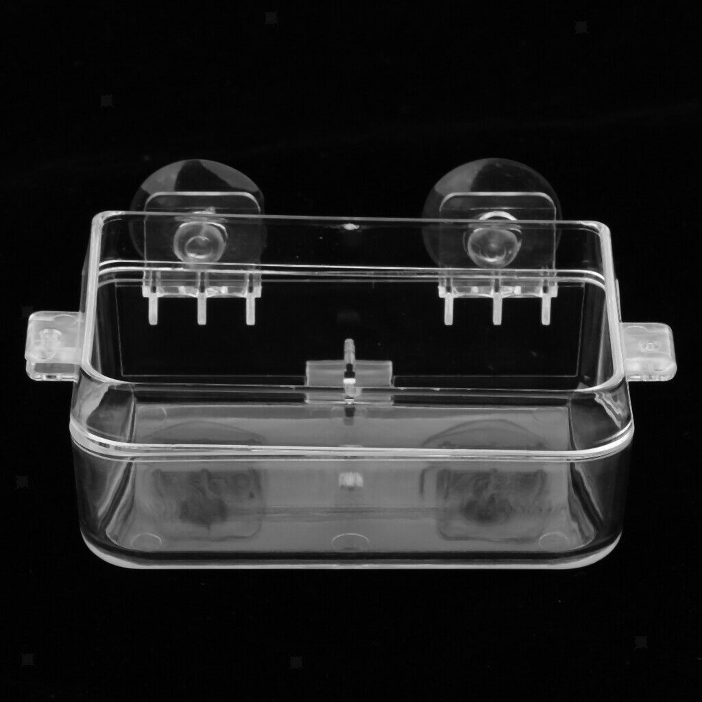 Plastic Transparent Gecko Reptile Water Dish Food Bowl Anti-escape 8.5x6cm