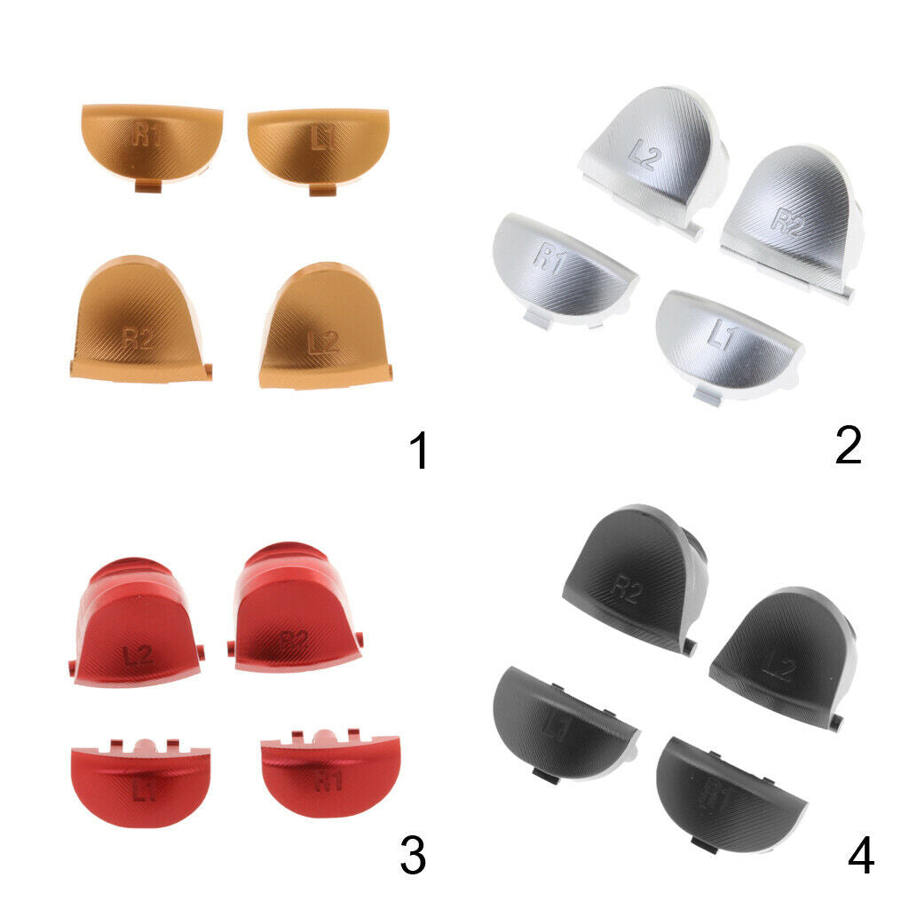 Custom Metal L1 R1 L2 R2 Mod Buttons For  Replacement