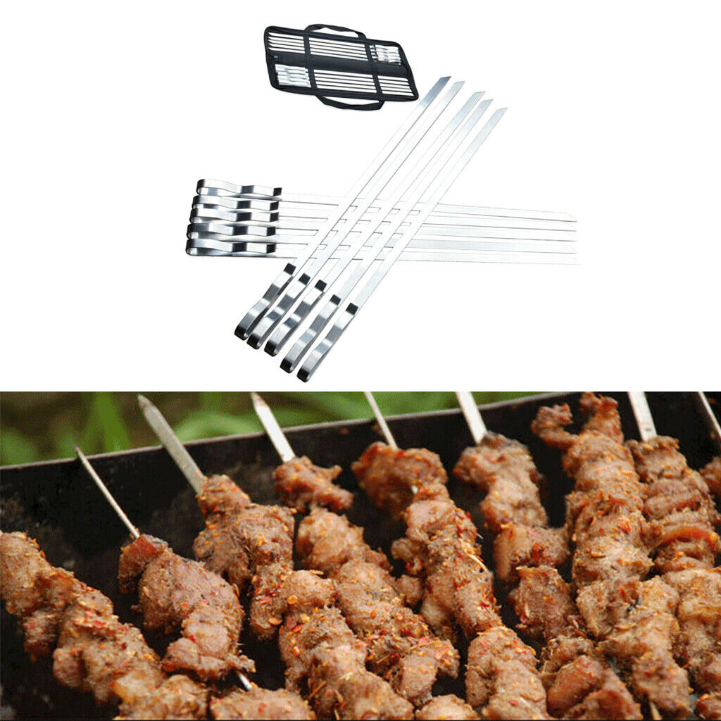 10pcs Barbecue Skewers BBQ Needle Sticks Skewers Set Accessory Reusable