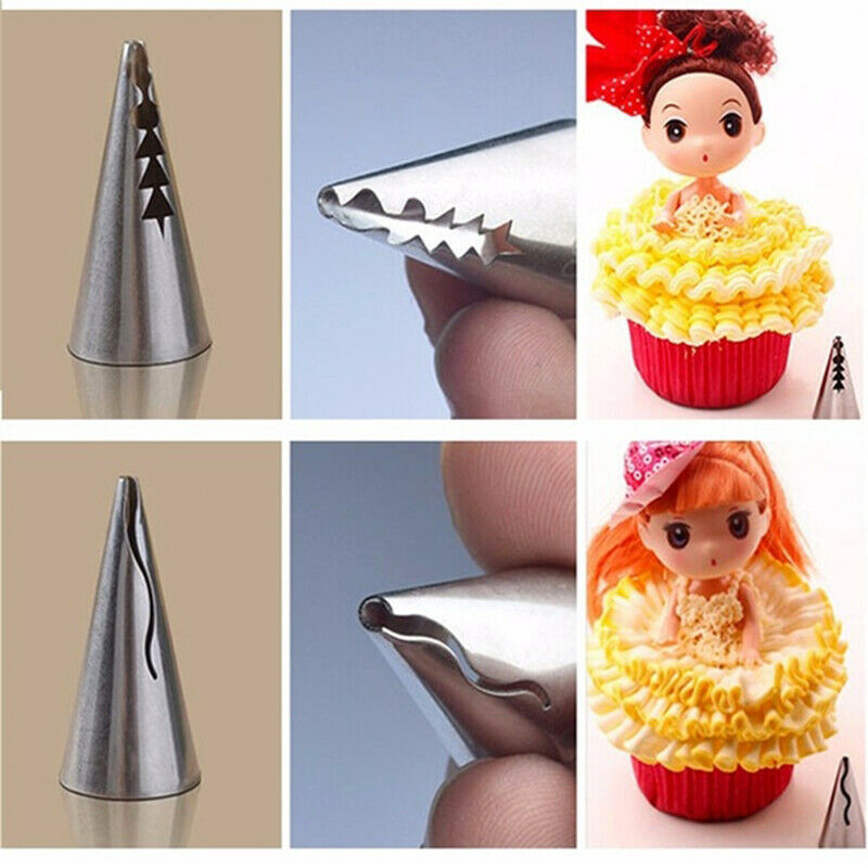 9Pcs Stainless Steel Piping Nozzles DIY Cake Decoration Biscuit Pastry Ba.l8