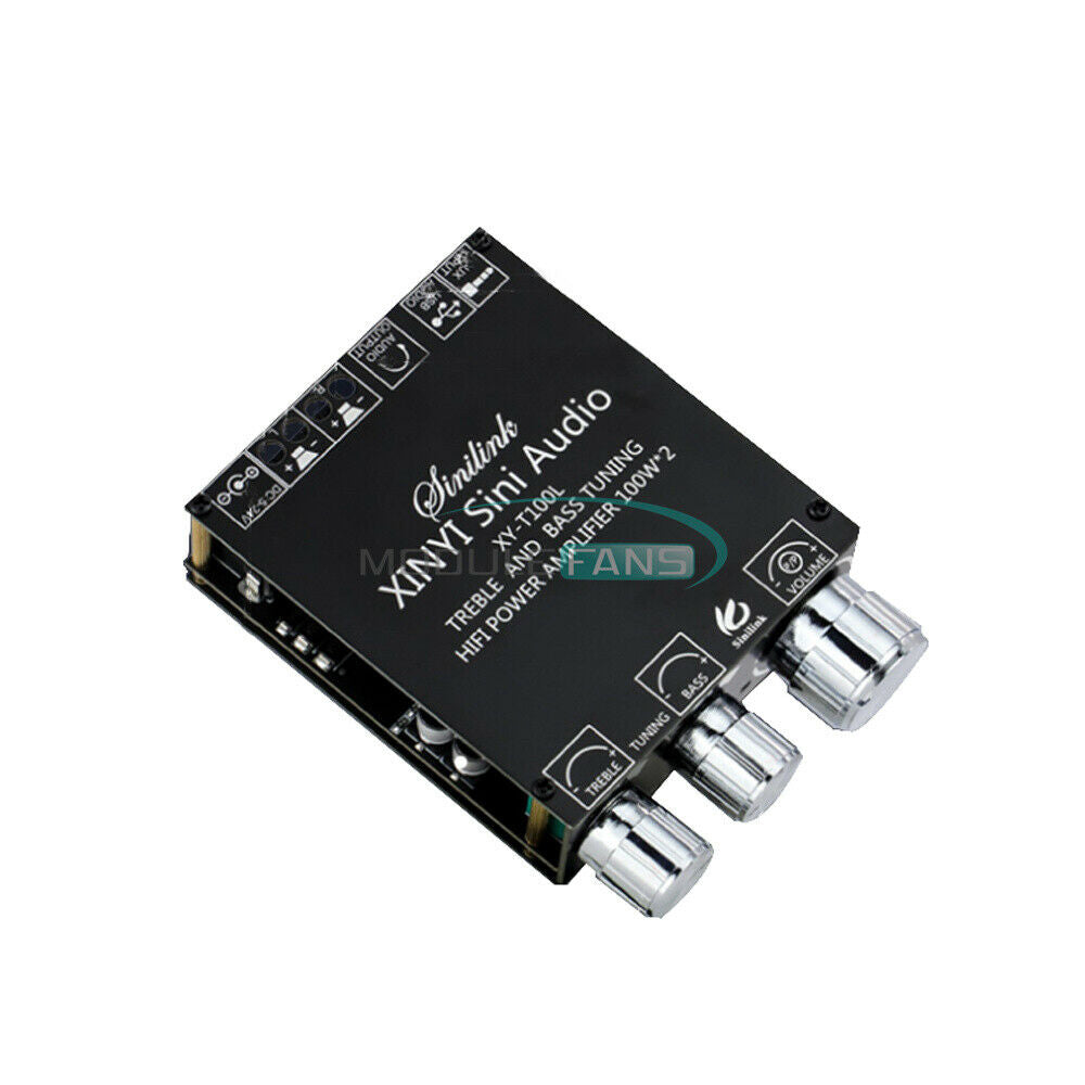 T100L HIFI Bluetooth 5.0 Stereo Digital Power Amplifier Board Module 100WX2