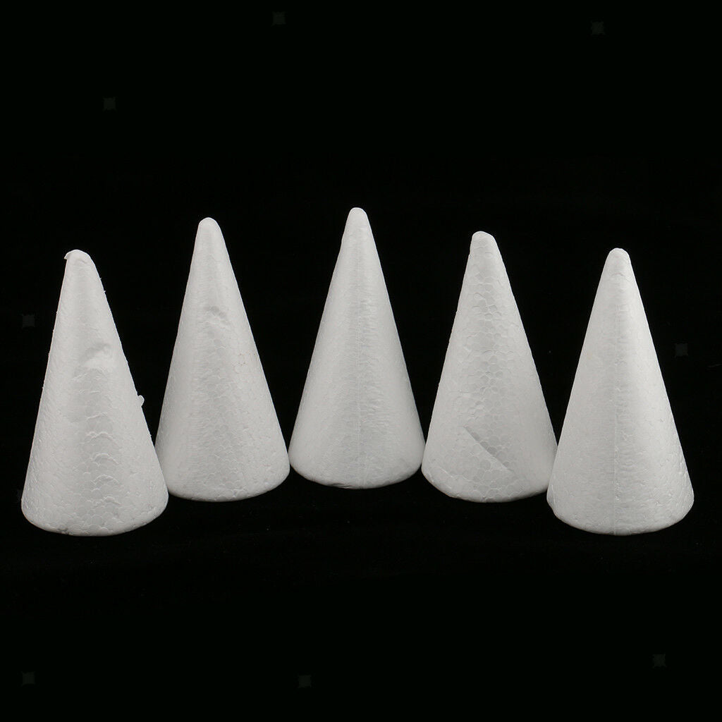 20pcs 70/100/150mm Christmas Tree Cone Styrofoam Foam for Painting Drawing