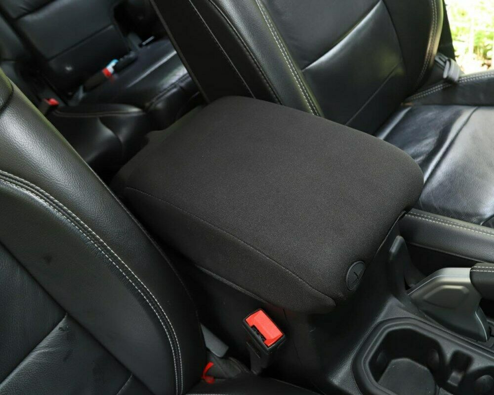 Black Armrest Box Cushion Mat Console Pad Liner Cover For Wrangler JL JT 18+ CN