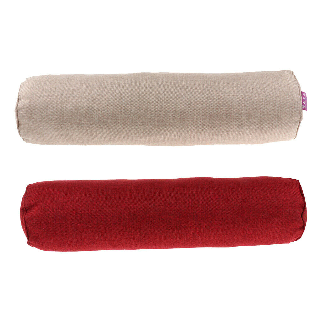 2pcs Comfort Orthopedic Neck Roll Pillow Round Cervical Support Spine Pillow
